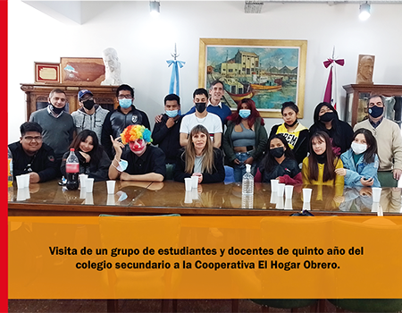 El Hogar Obrero recibió a un grupo de estudiantes y docentes de quinto año del colegio secundario