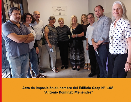 Acto de imposición de nombre del Edificio Coop N° 108