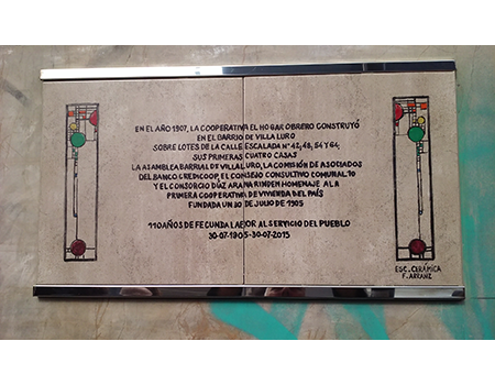 Reconocimiento a la Cooperativa El Hogar Obrero
