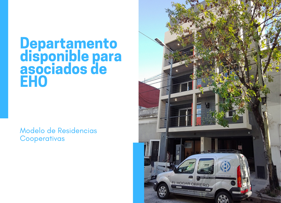 Departamento disponible para asociados de EHO – 4° “A”